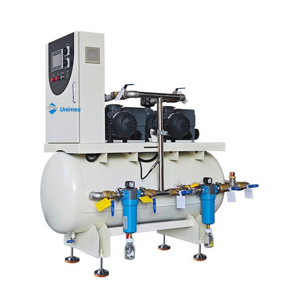 Horizontal Lubricated Rotary Vane Medical Vacuum System