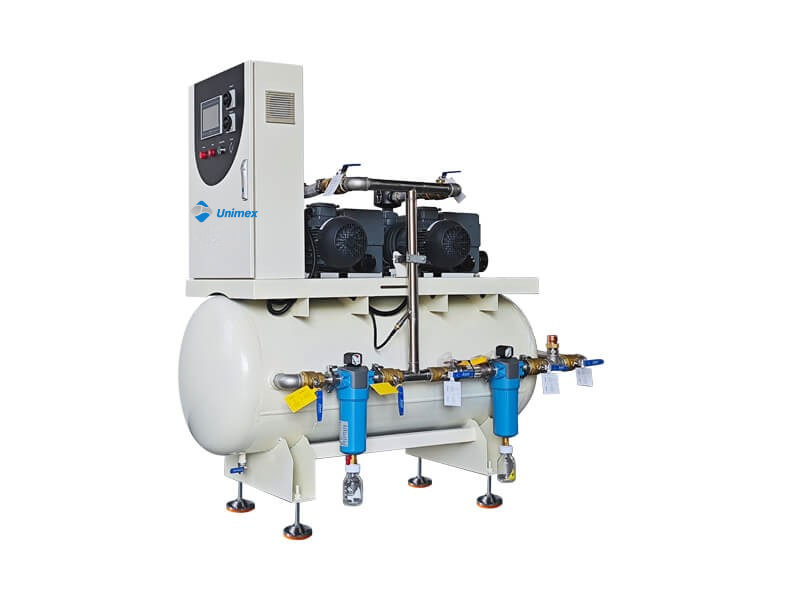 Horizontal Lubricated Rotary Vane Medical Vacuum System