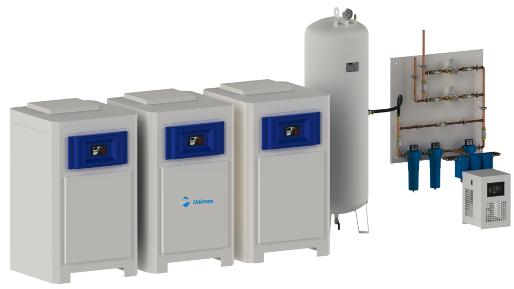 Medical Air Compressor with Refrigreated Air Dryer System