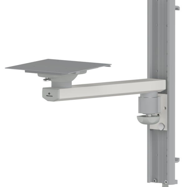 Monitor Stand with Rail Mounted Basket - Rotary Rotary Fixed