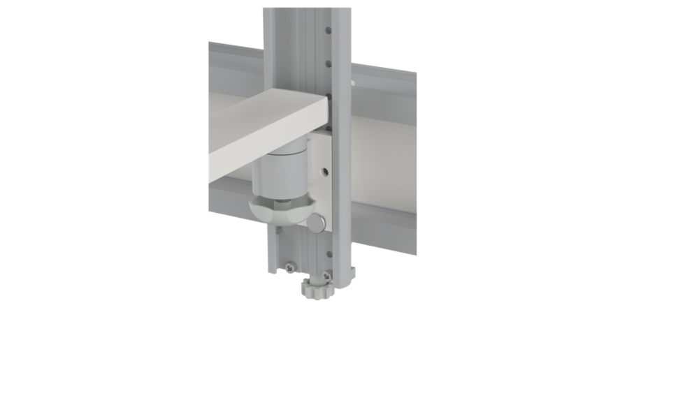 Monitor Stand with Rail Mounted Basket - Rotary Rotary Fixed - Image 3